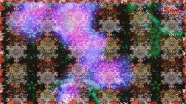 Raster düz çiçekleri pürüzsüz desen. Hediye ambalaj kağıdı, tebrik kartları, posterler ve pankart tasarımı. Gri renkli çiçekler.