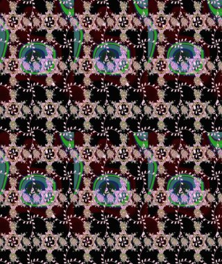 Modern stil dokusu. Çiçek desenli raster, siyah çizgi grafik deseni soyut raster arkaplan.