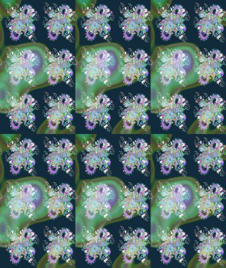 Güzel kumaş deseni. Düz Çiçek Elementleri Tasarımı. Renkli Yaz Temalı eskiz kalıbı. Raster illüstrasyonunda çiçek deseni çizimi.