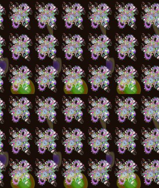 Modern çiçek arkaplanı. Halk tarzı. Parlak renkli çiçekleri ve gri renkli yaprakları olan harika bir çiçek deseni. Moda baskıları için zarif bir şablon.