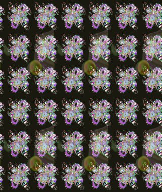 Raster deseni. Çiçek arkaplan. - Gri çiçekler. Doğa. Çiçek kompozisyonu. Çiçek kolajı. Küçük çiçekte güzel desen var..