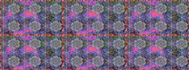 Raster dikişsiz çiçek deseni. Vadinin gri renkli çiçekleri.