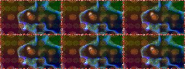 Düz Çiçek Elementleri Tasarımı. Raster Modaya uygun kumaş deseni. Renkli Bahar Temalı Kusursuz Arkaplan. Kahverengi renkli şirin çiçek deseni.