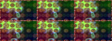 Küçük çiçekteki sevimli çiçek deseni. Kahverengi renkte yaz çiçekleri. Raster illüstrasyonu. Raster deseni.