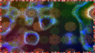 Nazikçe, güzel çiçek arkaplanı. Kahverengi renkli çiçekler. Raster çiçek desenli ve çiçekli..