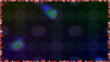 Çiçekli karalama şeklinde Raster çiçek deseni. Raster illüstrasyonu. Gri renkte bahar çiçekleri..