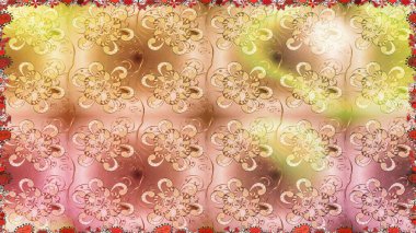 Renkli Bahar Temalı Kusursuz Arkaplan. Çiçeksel fantezi tasarımı, parlak bir arka planda, kusursuz bir desen. Düz Çiçek Elementleri Tasarımı.