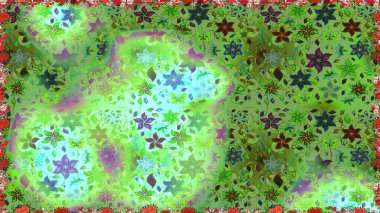 Zarif, parlak ve kusursuz yeşil çiçek desenli tasarım. Sabıka baskıları, bebek kıyafetleri, duvar kâğıtları, paket kutuları vb..