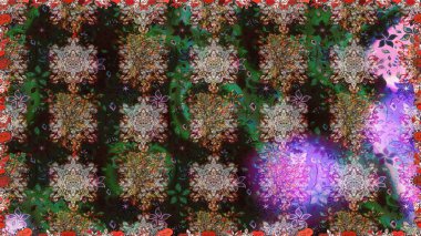 Klasik taslak çizimi. Raster Yumuşak kumaş deseni. Raster çiçek izi. Çiçek grisi, pürüzsüz desen.