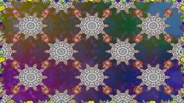 Raster suluboya çiçek deseni, narin çiçekler, gri çiçekler, tebrik kartı şablonu. Raster Güzel kumaş deseni.