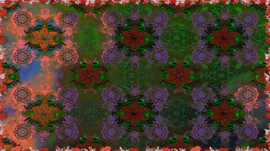 Parlak elementlerin. El çizimi Raster çizimi. Duvar kağıdı, web sayfası arka planı, ambalaj kağıdı, davetiye, broşür, afiş veya web sitesi için kusursuz çiçek deseni kullanılabilir.