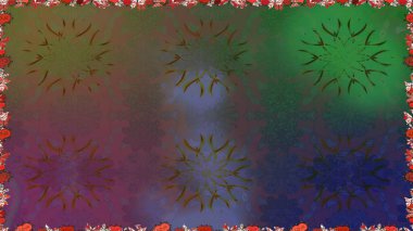 El çizimi Raster çizimi. Karalama elementleri. Duvar kağıdı, web sayfası arka planı, ambalaj kağıdı, davetiye, broşür, afiş veya web sitesi için kusursuz çiçek deseni kullanılabilir.