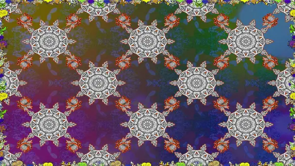 Raster suluboya çiçek deseni, narin çiçekler, gri çiçekler, tebrik kartı şablonu. Raster Güzel kumaş deseni.