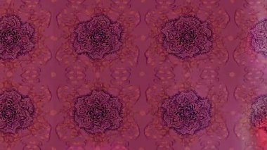 Renkli unsurlarla hareketli arka plan görüntüleri. Çiçekler. Eski model. Bayrak tarzı. Video kaydı. Şablon. Döngü. Kusursuz..