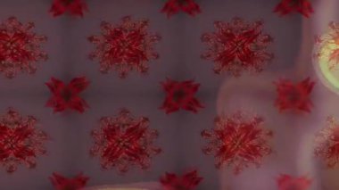 Renkli unsurlarla hareketli arka plan görüntüleri. Çiçekler. Eski model. Bayrak tarzı. Video kaydı. Şablon. Döngü. Kusursuz..