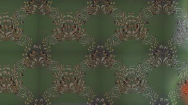 Renkli unsurlarla hareketli arka plan görüntüleri. Çiçekler. Eski model. Bayrak tarzı. Video kaydı. Şablon. Döngü. Kusursuz..