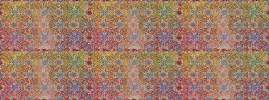 Dallı bahar çiçekleriyle desen, kahverengi renklerle çiçek siluetiyle desen. Raster deseni.