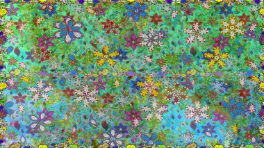 Üretim, duvar kağıdı, baskı, hediye paketi ve scrapbooking Tekstil veya kitap için çiçek sorunsuz arka plan kapsar. Raster resim. Küçük ölçekli çiçek basit şirin desen.