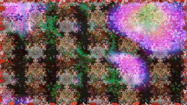 Gri çiçekli kusursuz desen, suluboya çiçek deseni, sevimli çiçek, duvar kağıdı, kart veya kumaş için fayanslı. Raster - stok.