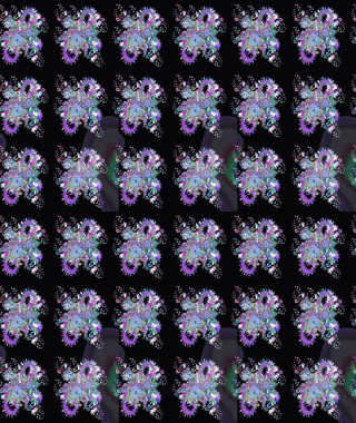 Organik elementler. Suluboya etkisi. Raster deseni. Botanik çizim deseni.