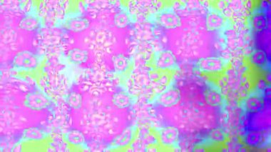 Renkli unsurlarla hareketli arka plan görüntüleri. Çiçekler. Eski model. Bayrak tarzı. Video kaydı. Şablon. Döngü. Kusursuz..