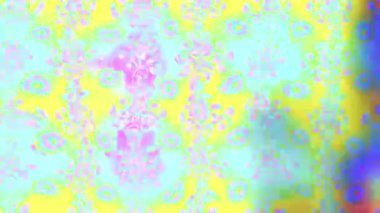 Renkli unsurlarla hareketli arka plan görüntüleri. Çiçekler. Eski model. Bayrak tarzı. Video kaydı. Şablon. Döngü. Kusursuz..