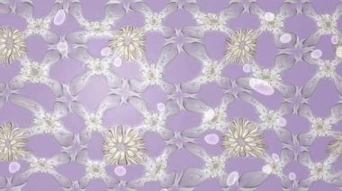 Renkli unsurlarla hareketli arka plan görüntüleri. Çiçekler. Eski model. Bayrak tarzı. Video kaydı. Şablon. Döngü. Kusursuz..
