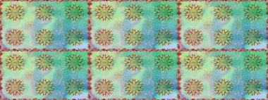 Tarafsız renklerde bahar çiçekleri. Çiçekli karalama şeklinde Raster çiçek deseni. Raster illüstrasyonu.