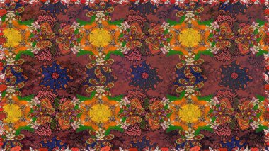 Küçük çiçekteki sevimli çiçek deseni. Kahverengi renkte çiçekler.