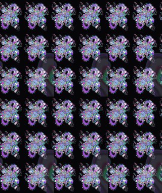 Organik elementler. Suluboya etkisi. Raster deseni. Botanik çizim deseni.