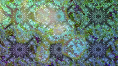 Kusursuz çiçek deseni. Raster illüstrasyonu. Güzel kumaş deseni. Düz Çiçek Elementleri Tasarımı. Asya tekstil tarzında. Renkli Bahar Teması Kusursuz Arkaplan.