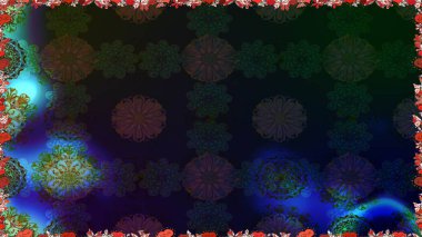 Arkaplan dokusu, duvar kağıdı, çiçek temalı gri renkler. Soyut etnik raster kusursuz desen. Kabile sanatı boho baskısı, klasik çiçek arkaplanı.