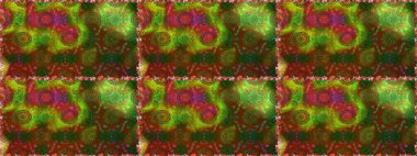 Kahverengi arka planda. Çocuksu tasarım. Tekstil, kumaş, ambalaj, hatıra defteri için hoş bir çiçek arkaplanı. Elle çizilmiş karalama çiçekleri ile pürüzsüz desen.