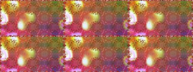 Raster illüstrasyonu. Kahverengi renklere karalamalar çizen kusursuz çiçek deseni.