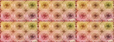 Düz Çiçek Elementleri Tasarımı. Bej renkli şirin çiçek deseni. Renkli Bahar Temalı Kusursuz Arkaplan. Raster Modaya uygun kumaş deseni.