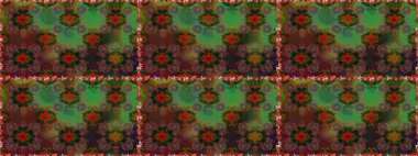 Raster illüstrasyonunda kusursuz çiçek deseni. Suluboya tarzında kahverengi renkte çiçekler.