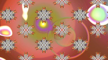 Pembe, kahverengi ve bej renkli çiçekler. Küçük çiçekteki sevimli çiçek deseni. Raster illüstrasyonu.