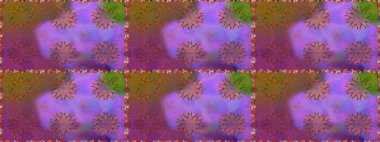 Küçük çiçekteki sevimli çiçek deseni. Raster illüstrasyonu. Raster deseni. Nazikçe, yaz çiçekleri menekşe renklerinde.