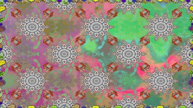 Raster düz çiçekleri pürüzsüz desen. Gri renkli çiçekler. Tasarım hediye paketi, tebrik kartları, posterler ve afiş tasarımı.