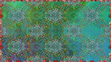 Raster desen. Botanik seamless modeli. Suluboya efekti. Organik öğeleri.