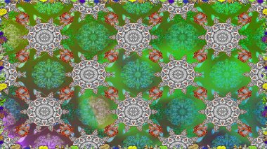 Raster deseni. Organik elementler. Botanik kusursuz desen. Suluboya etkisi.