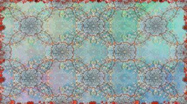 Tarafsız renklerde çiçekler. Çiçekli karalama şeklinde Raster çiçek deseni. Nazikçe, güzel çiçek arkaplanı..