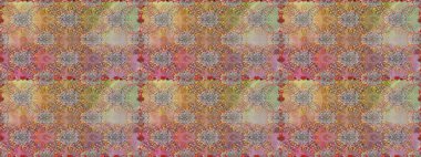 Kahverengi renklerde bahar çiçekleri. Çiçekli karalama şeklinde Raster çiçek deseni. Raster illüstrasyonu.