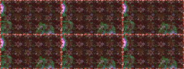 Kahverengi renklerde. Raster illüstrasyonu. Kusursuz dekoratif arka plan, çiçek mandala. Çiçek..