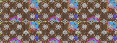 Kahverengi renkte kahverengi papatya deseni. Kahverengi renklerde. Raster illüstrasyonu.