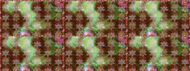 Düz Çiçek Elementleri Tasarımı. Çiçekle kusursuz desen. Kahverengi renkli çiçekler. Renkli Bahar Teması Kusursuz Arkaplan.