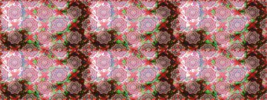 Tarafsız renklerde çiçekler. Renkli Bahar Temalı, pürüzsüz bir arka plan. Düz Çiçek Elementleri Tasarım Raster illüstrasyonu. Çiçekli, suluboya desenli kusursuz çiçek deseni.