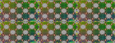 Klasik çiçekler. El çizimi, soyut ve süslü elementler. Yeşil renkler. Suluboya resim taklit Raster çizimi. Yaz çiçekleri teması.