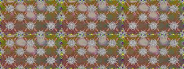 Klasik çiçek tasarımı elementleri. Raster illüstrasyonu. Kahverengi kıvırcık çiçekler kahverengi renklerde şekillenir.