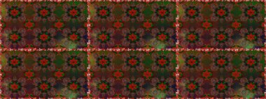 Botanik kusursuz desen. Suluboya etkisi. Organik elementler. Raster deseni.